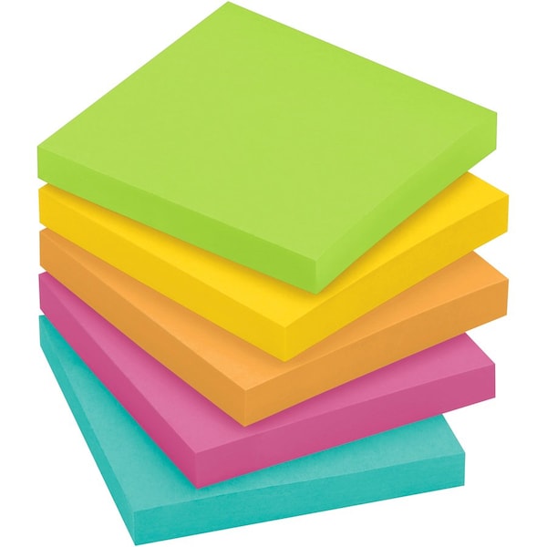 Notes,Post-It,3X3,5Pk,Ast Pk